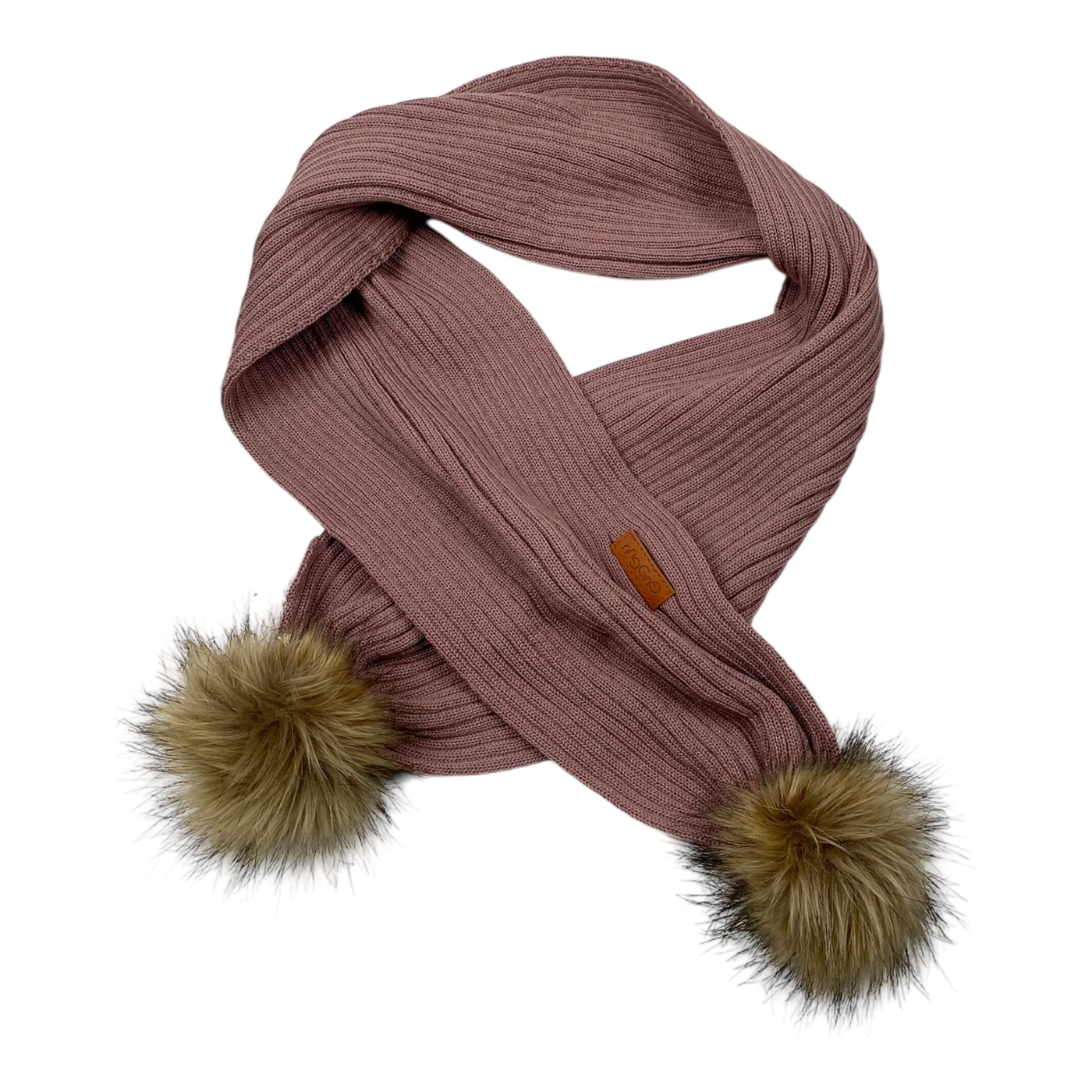 Gugguu merino furry scarf, salmon | kids