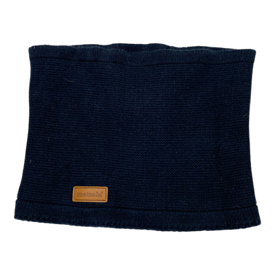 Metsola knit cotton tube scarf, black | onesize