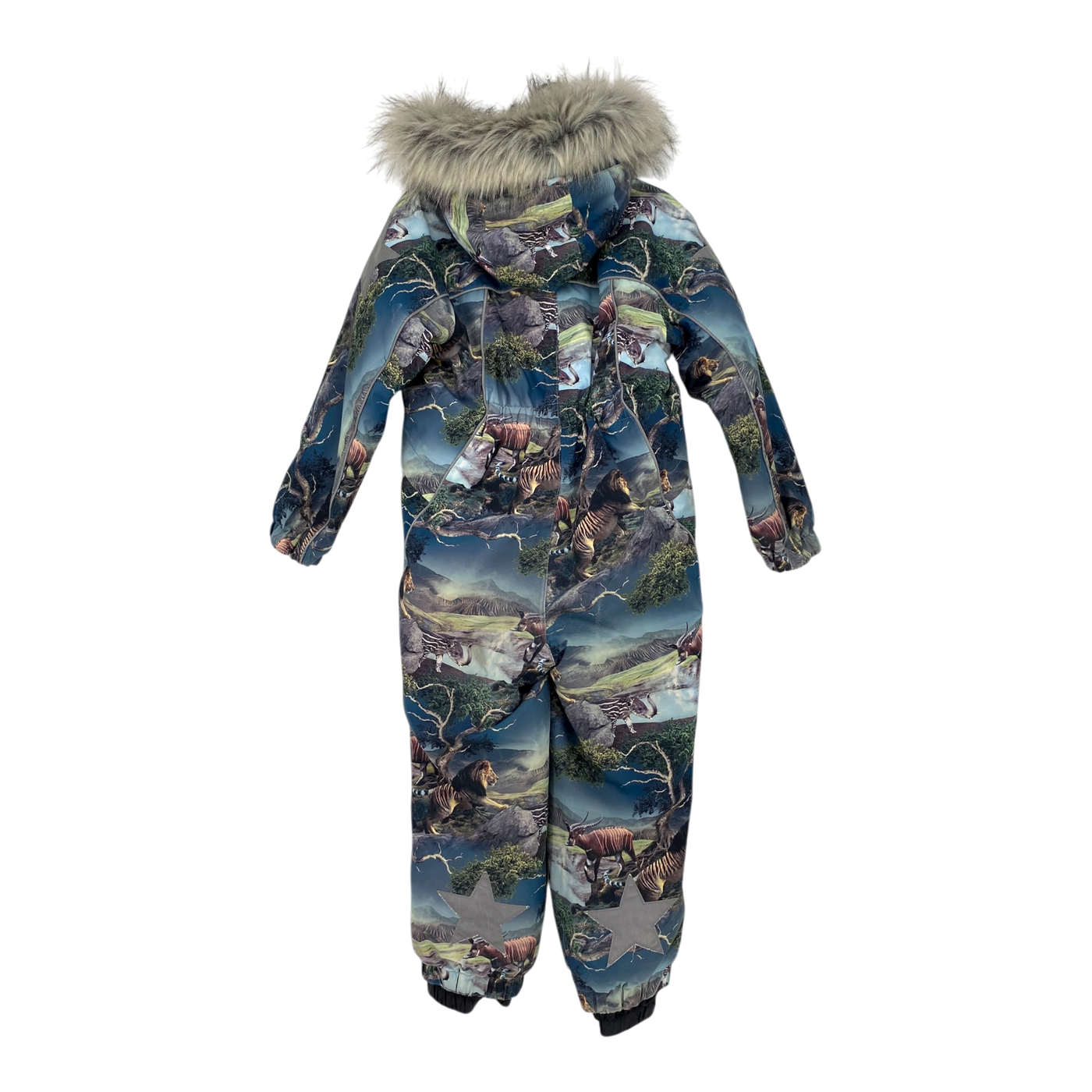 Molo polaris fur winter overall, animals | 110cm