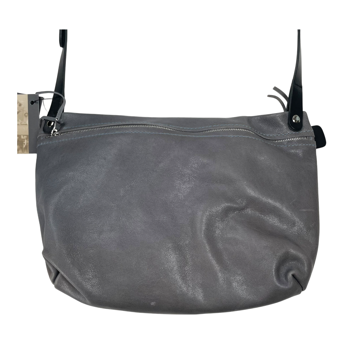 Harold's Bags leather nabuku shoulderbag, grey