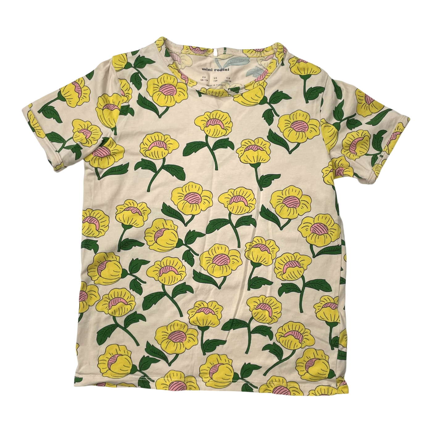 Mini Rodini t-shirt, flowers | 128/134cm