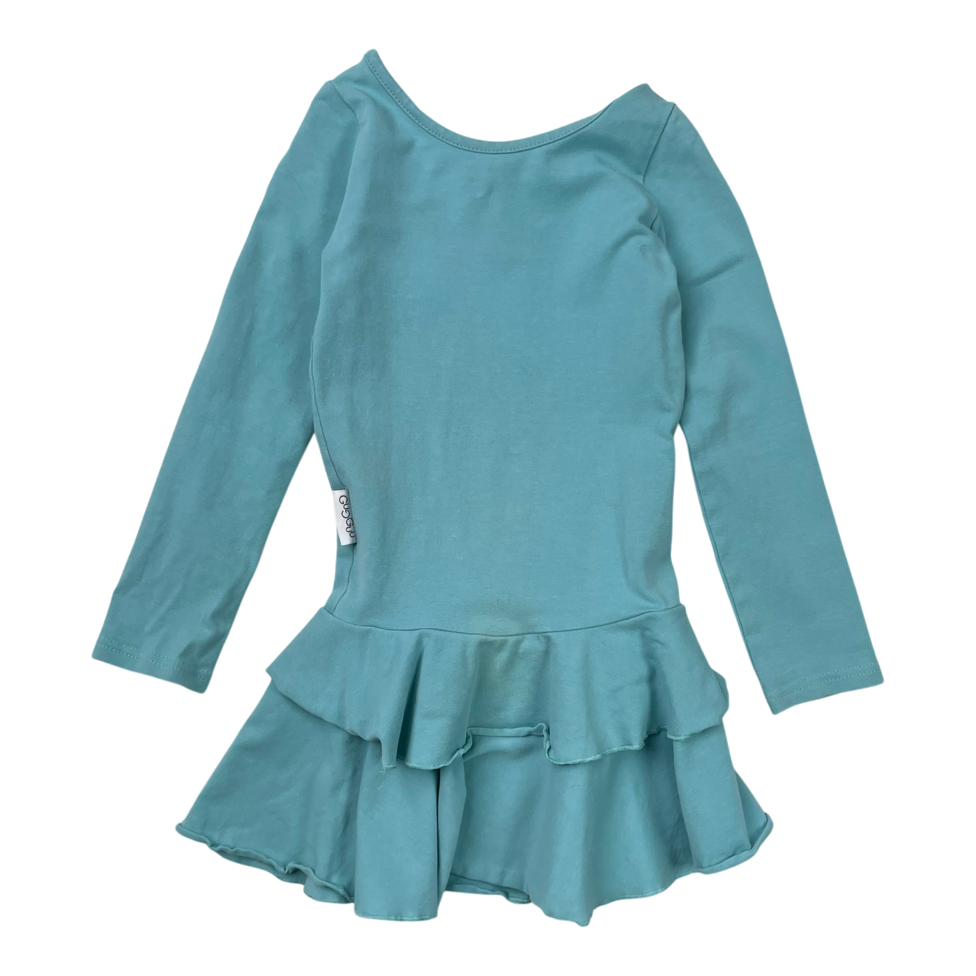 Gugguu frilla dress, turquoise | 92cm