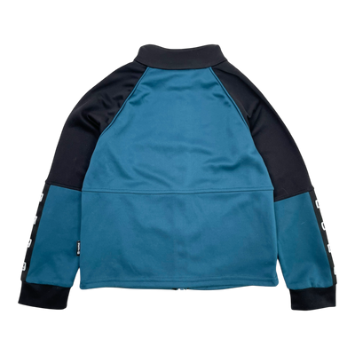 Reima verrari track suit jacket, black/ teal | 134cm