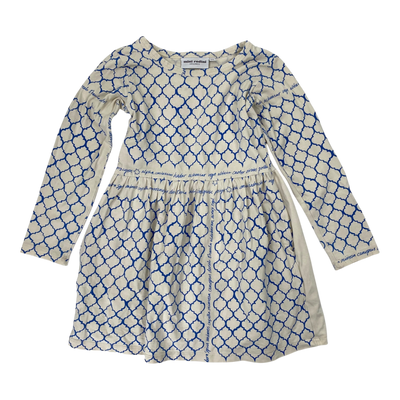 Mini Rodini dress, blue/cream | 104/110cm