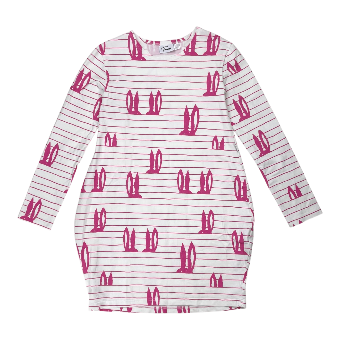 Taimi dress, bunny stripes | 140/146cm