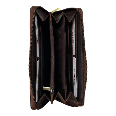 Holzrichter leather wallet, chocolate brown