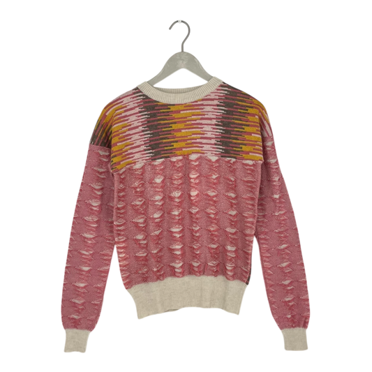 KARINFRAIDENRAIJ bello lamawool sweater, multicolor/salmon pink | woman M