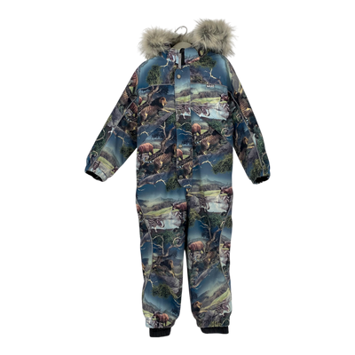 Molo polaris fur winter overall, animals | 110cm