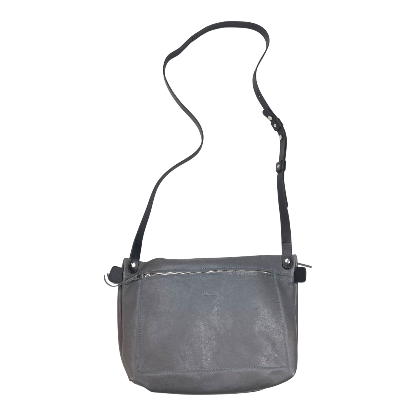 Harold's Bags leather nabuku shoulderbag, grey