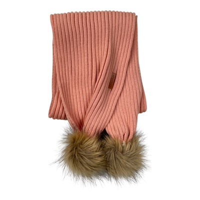 Gugguu merino furry scarf, peach | kids