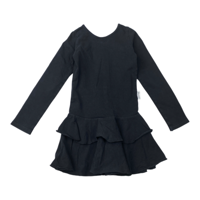 Gugguu frilla dress, black | 110cm