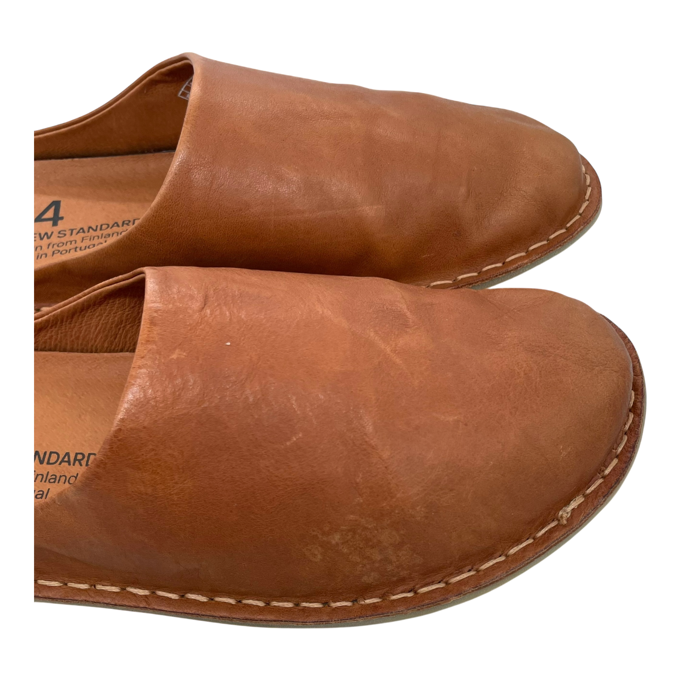 VIBAe Roma leather slippers, cognac brown | 44