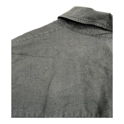 COS linen button up shirt, black | man 40