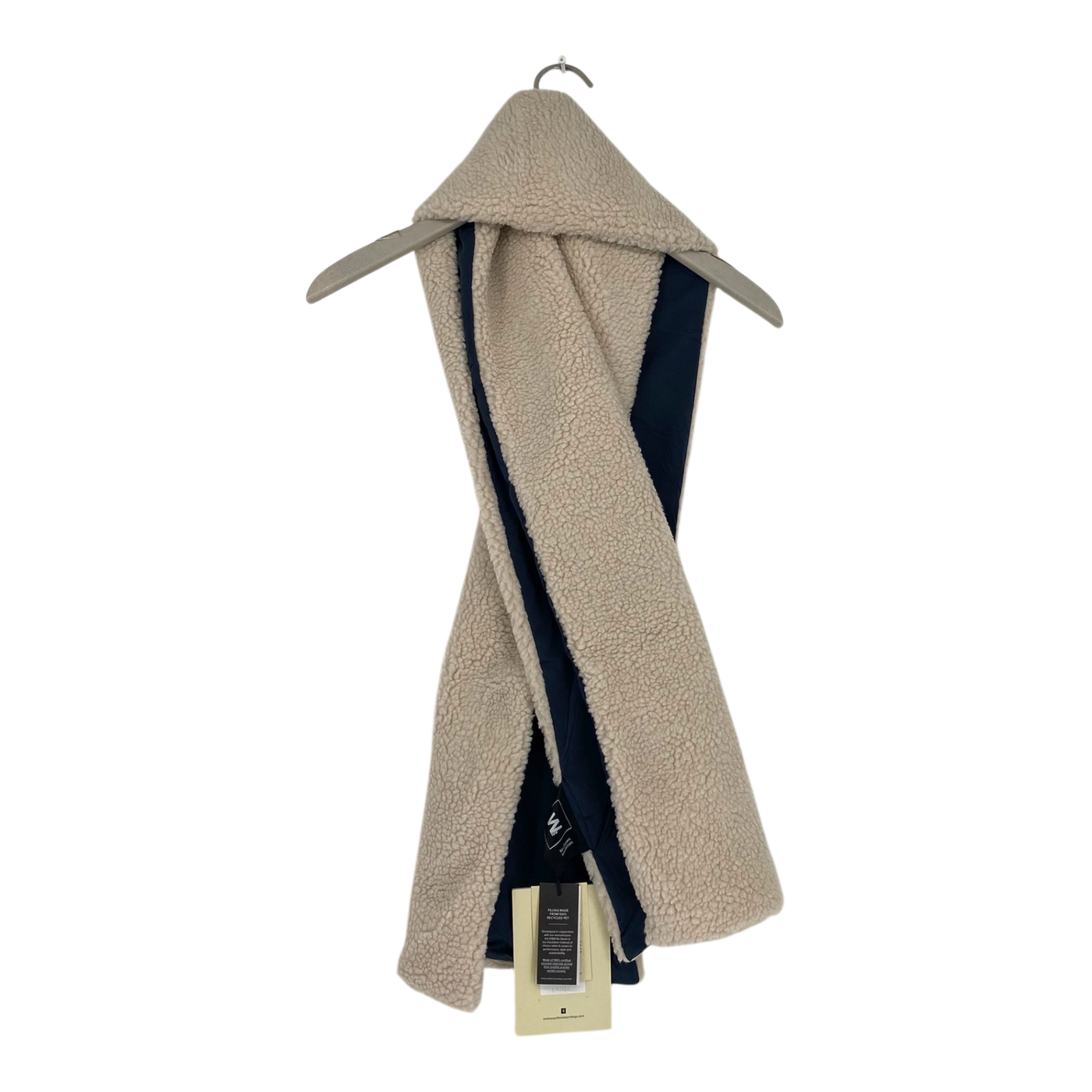 Embassy of Bricks and Logs bayonne sherpa scarf, beige