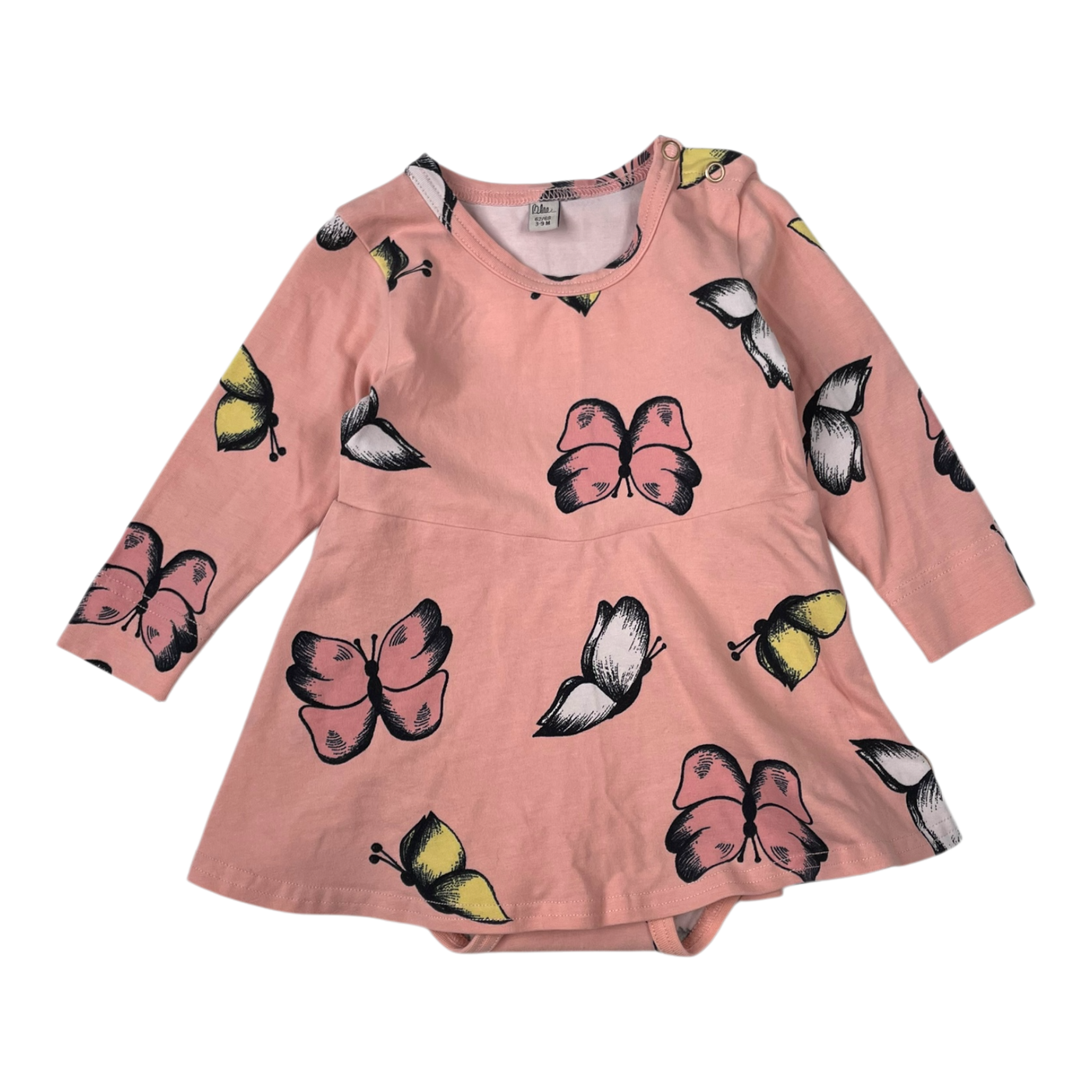 Blaa body dress, butterfly | 62/68cm