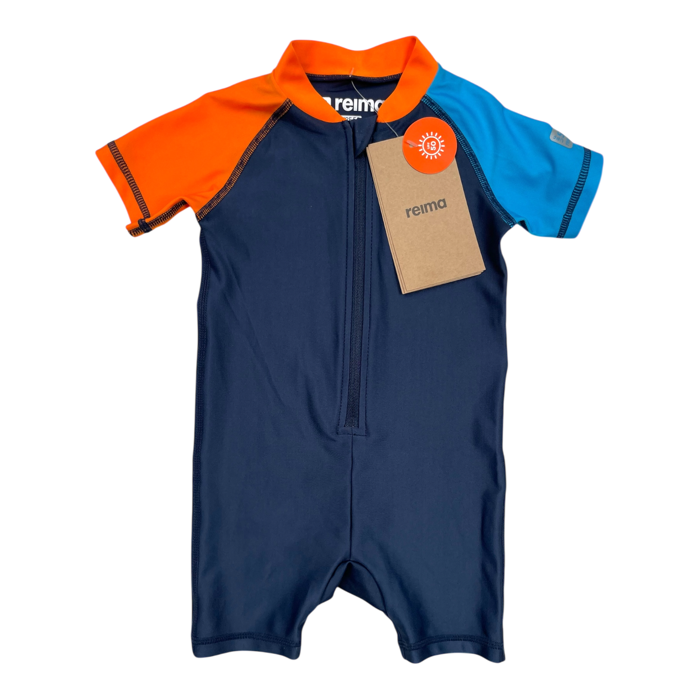 Reima anguilla UV swim suit, blue/orange | 68cm