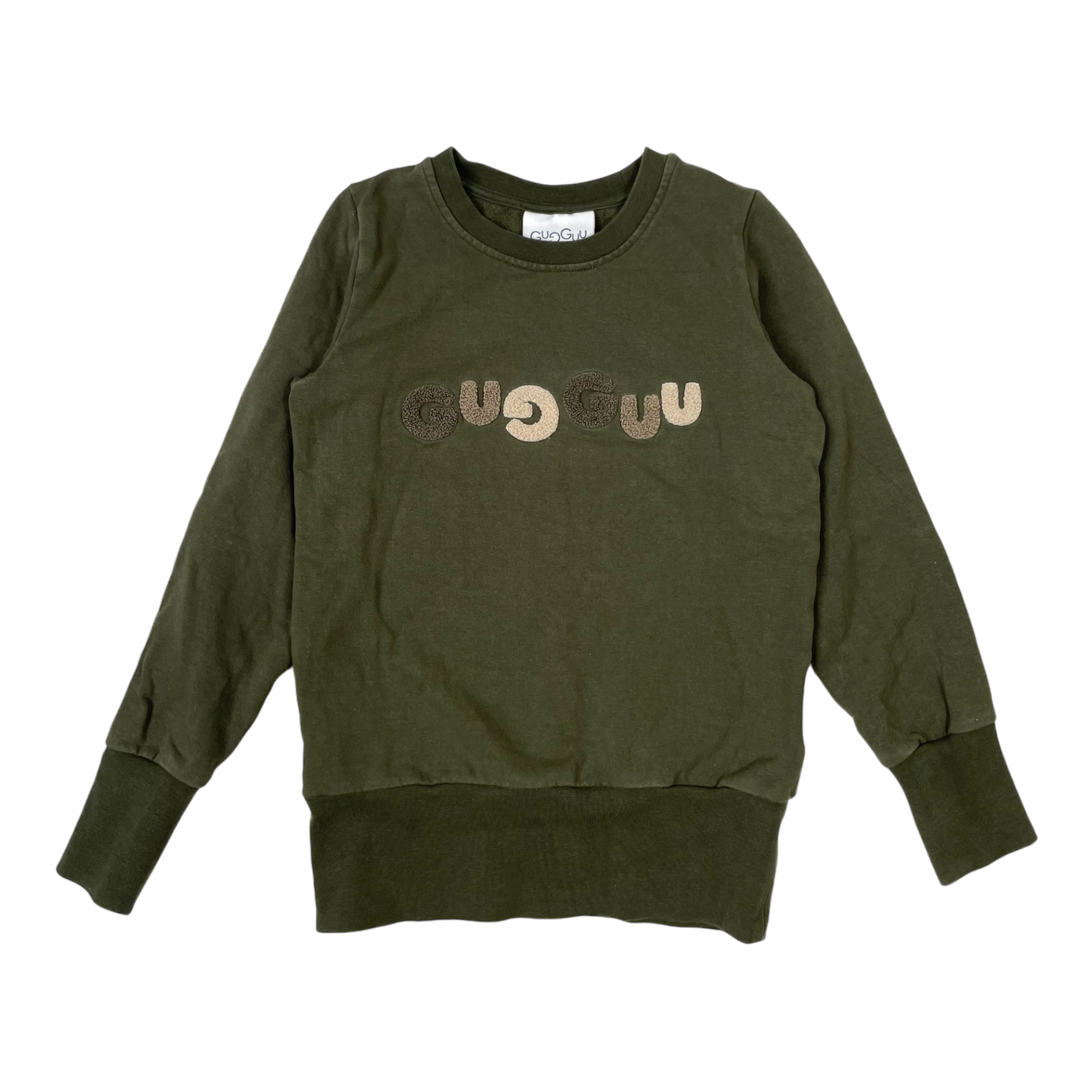 Gugguu logo sweatshirt, green | 122cm