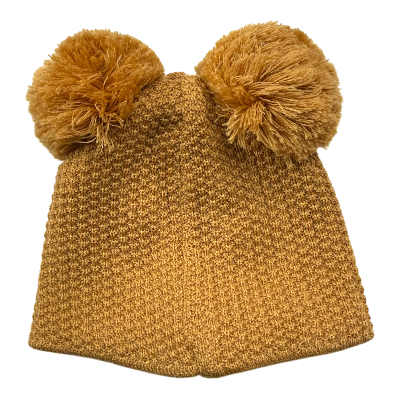 Gugguu merino beanie with 2 poms, amber | 52/53cm