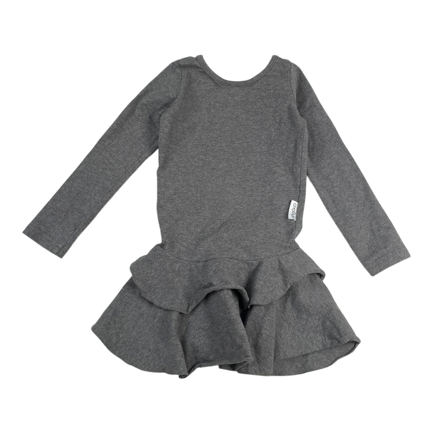 Gugguu frilla dress, dark grey | 86cm