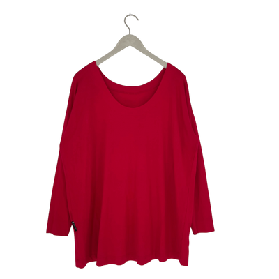 Ommellinen bambu tunic shirt, red | woman onesize