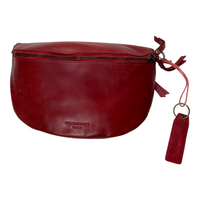 Holzrichter leather bum bag, red