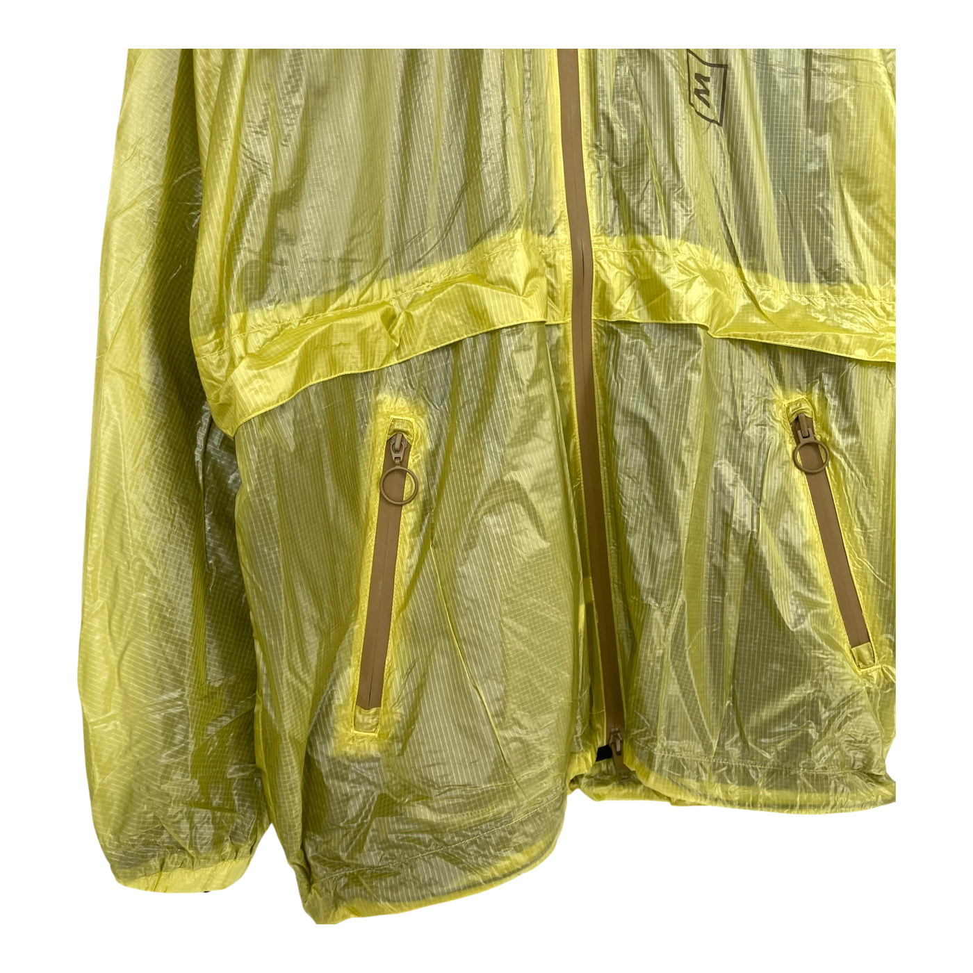 Embassy of Bricks and Logs marpak rain jacket, lime green | woman L