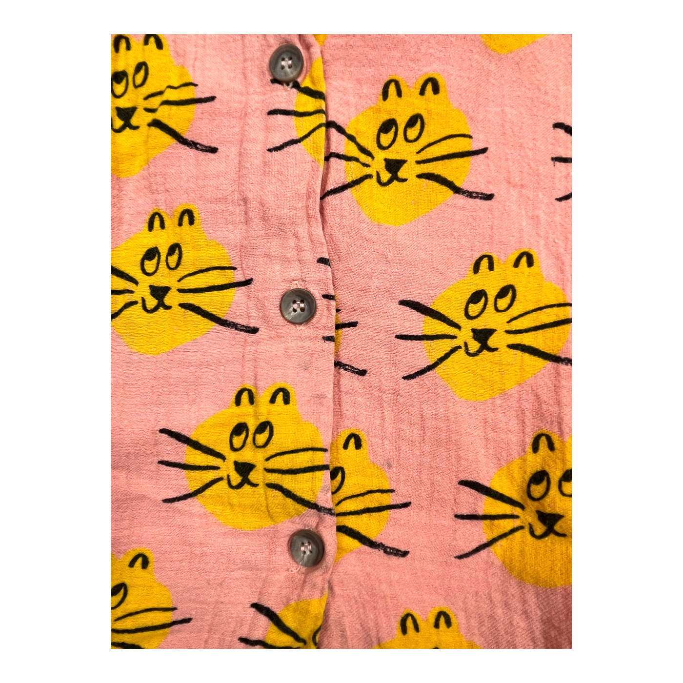Bobo Choses button-up shirt, cat | 134cm