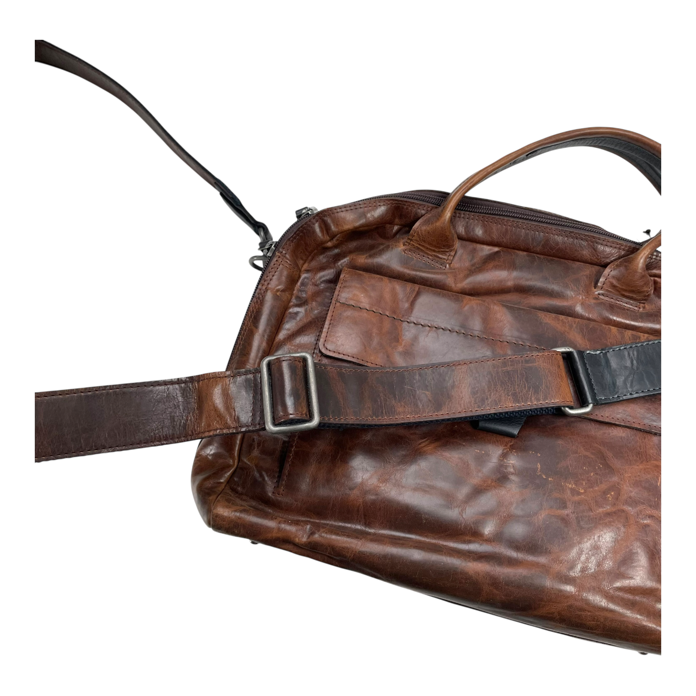 Harold's Bags ‭leather briefcase, cognac
