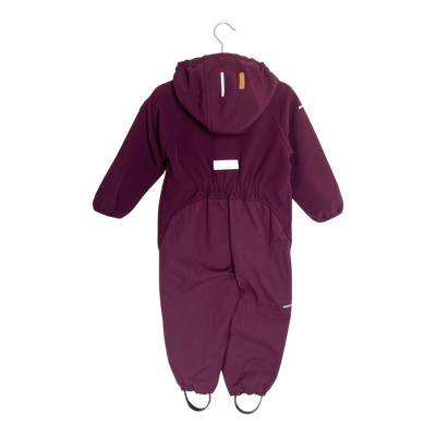 Reima mjosa softshell overall, burgundy | 92cm