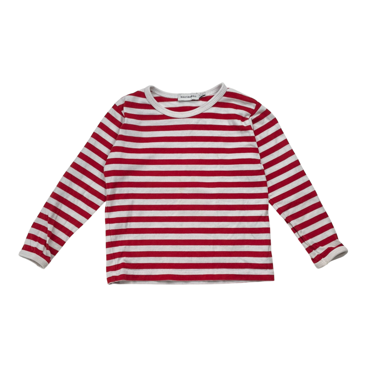Marimekko tasaraita shirt, red | 104/110cm