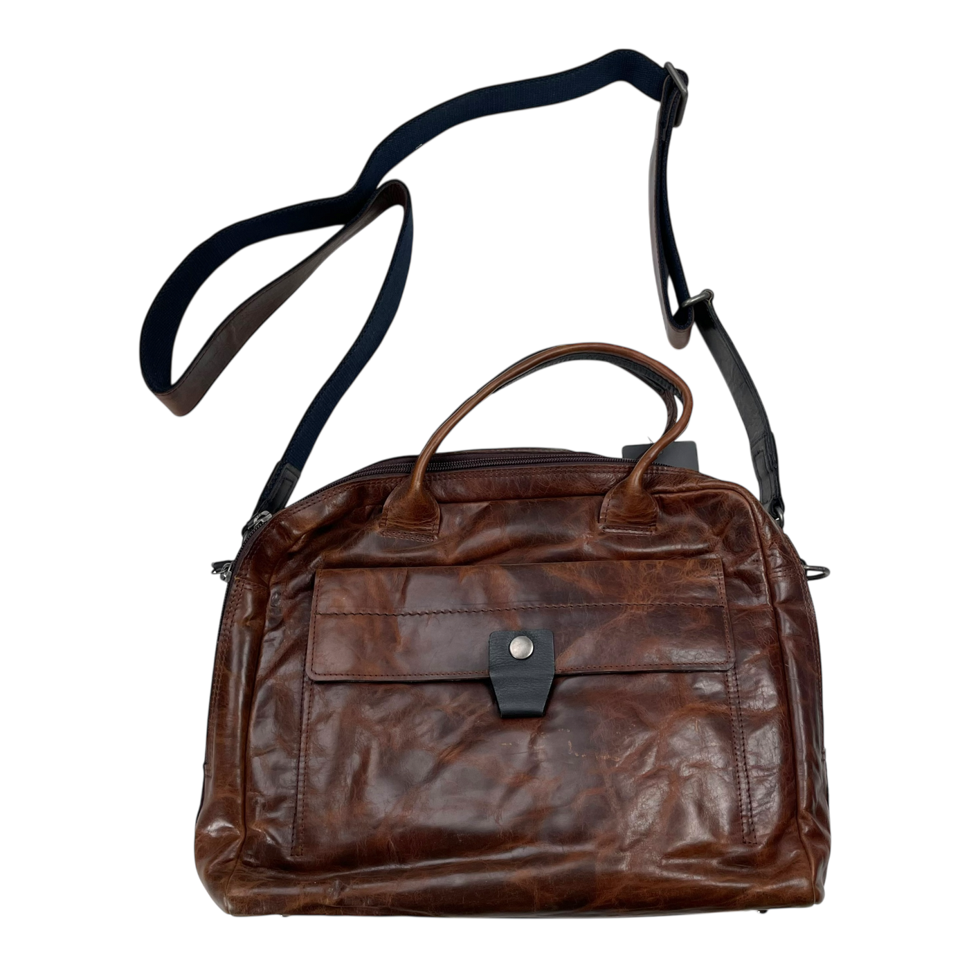 Harold's Bags ‭leather briefcase, cognac