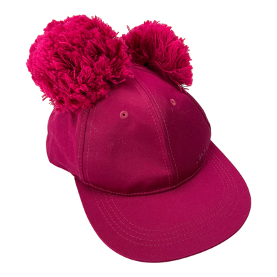 Gugguu cap with pompoms, aniline | 7-12y