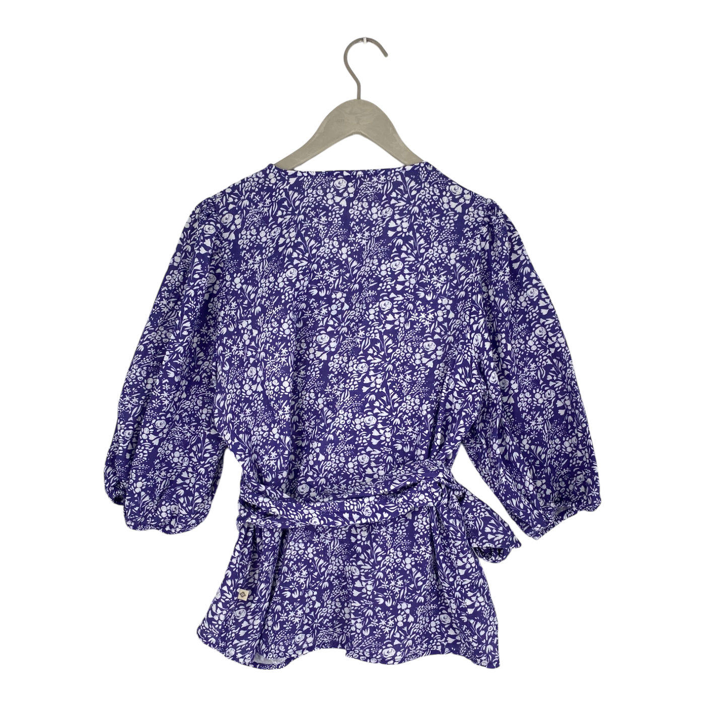 Kaiko muslin wrap blouse, lavender garden | woman M