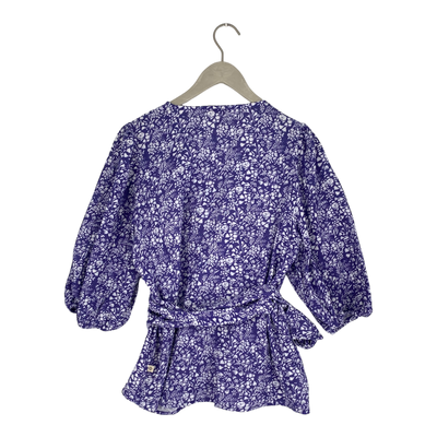 Kaiko muslin wrap blouse, lavender garden | woman M