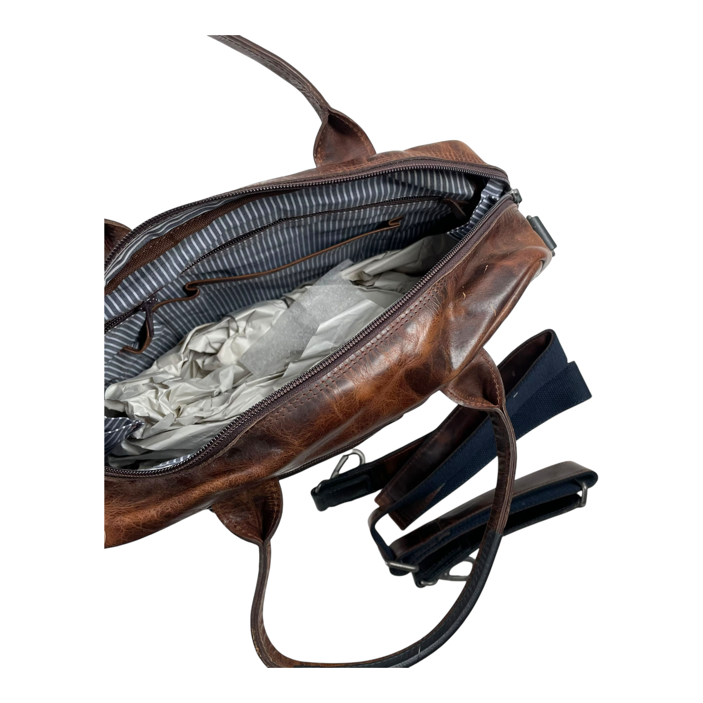 Harold's Bags ‭leather briefcase, cognac