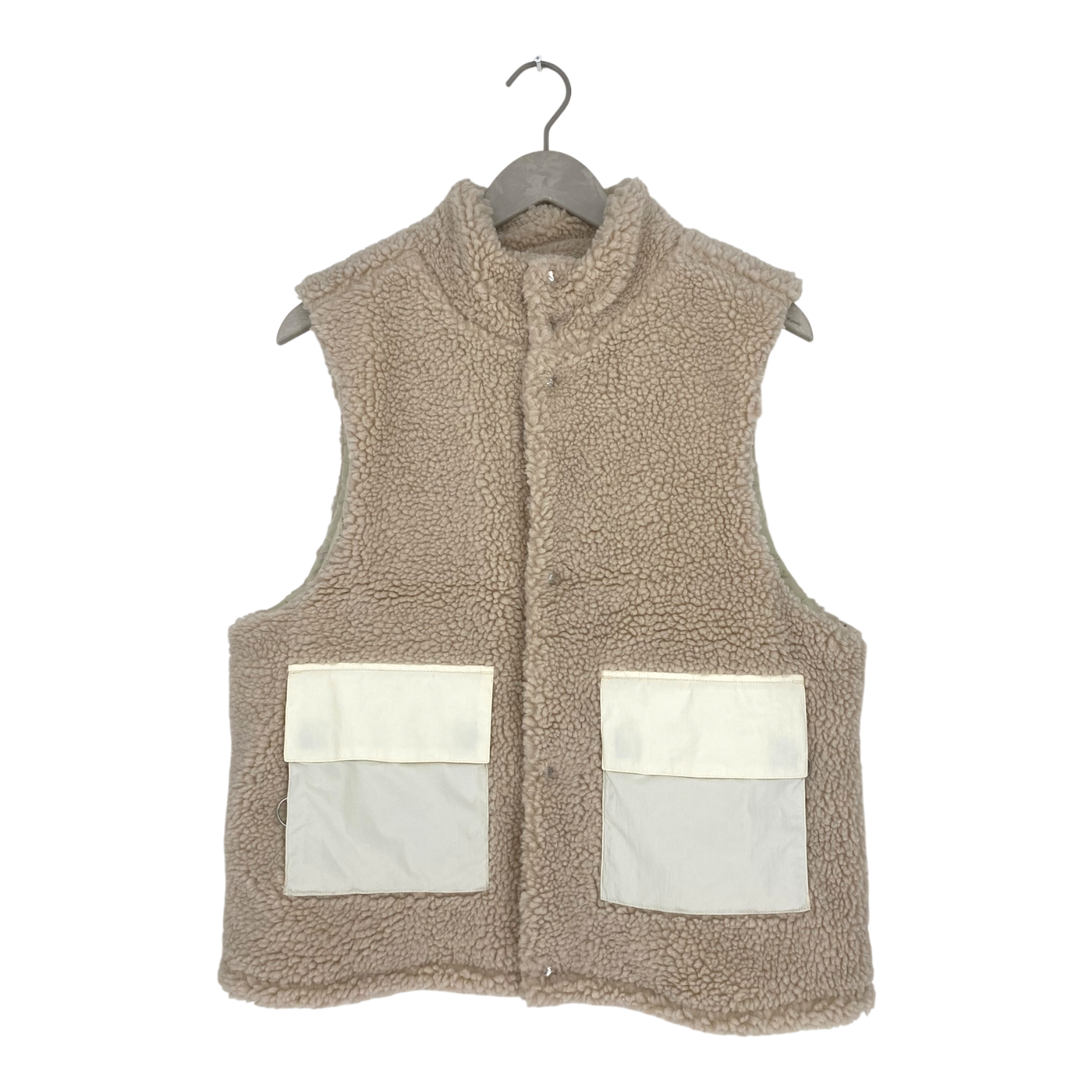 Embassy of Bricks and Logs lima sherpa teddy vest, cream | woman S