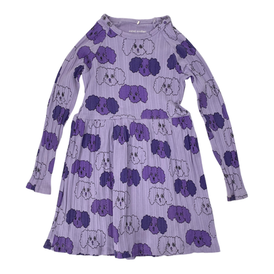 Mini Rodini dress, purple dogs | 104/110cm