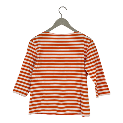 Marimekko stripe shirt, orange/white | woman M