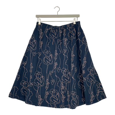 Riva Clothing skirt, blue figures | woman 3XL