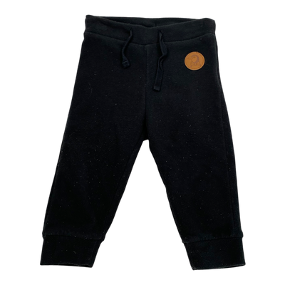 Mini Rodini fleece pants, black | 68/74cm