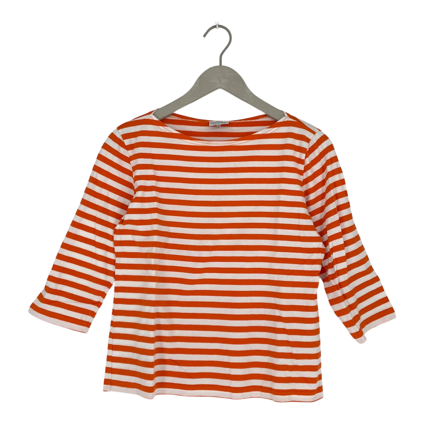 Marimekko stripe shirt, orange/white | woman M