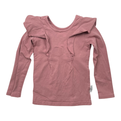 Gugguu frill shirt, rustic rose | 92cm