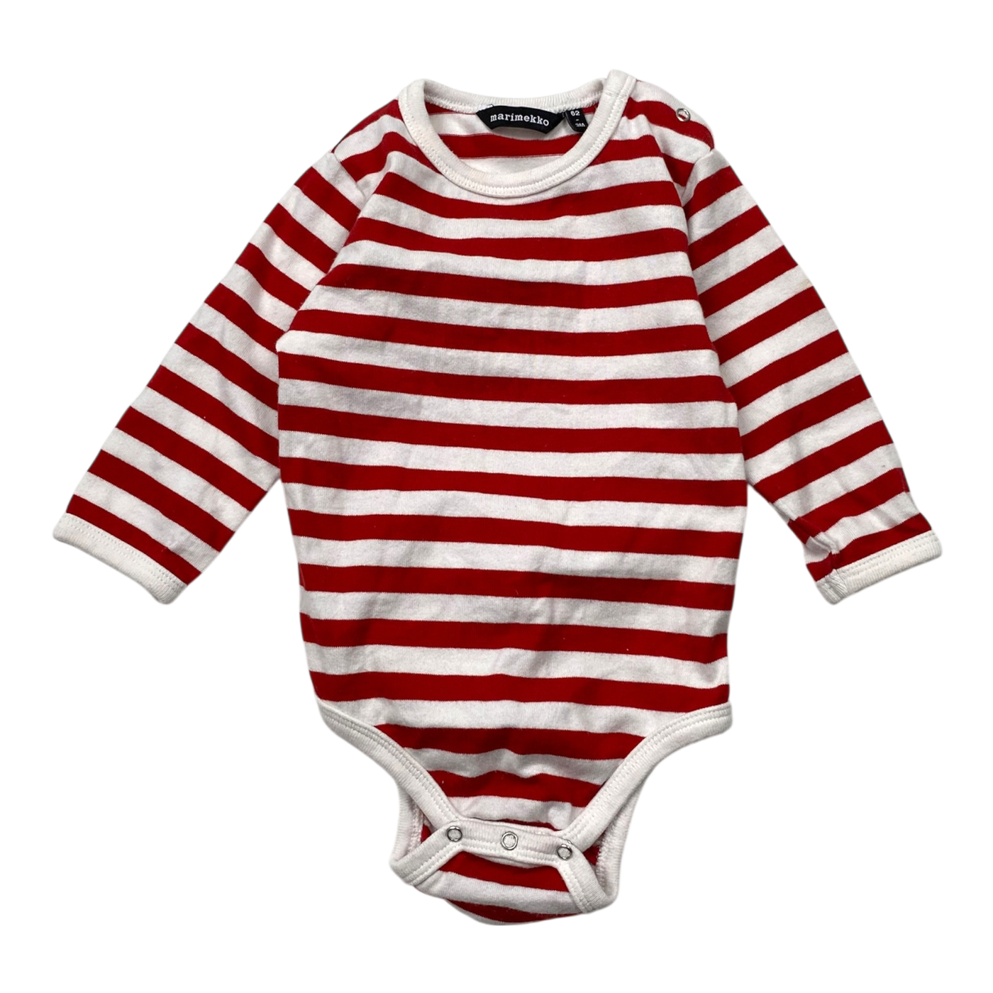 Marimekko stripe body, red & white | 62cm