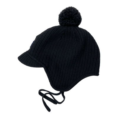 Polarn O. Pyret wool blend beanie, black | 2-9y
