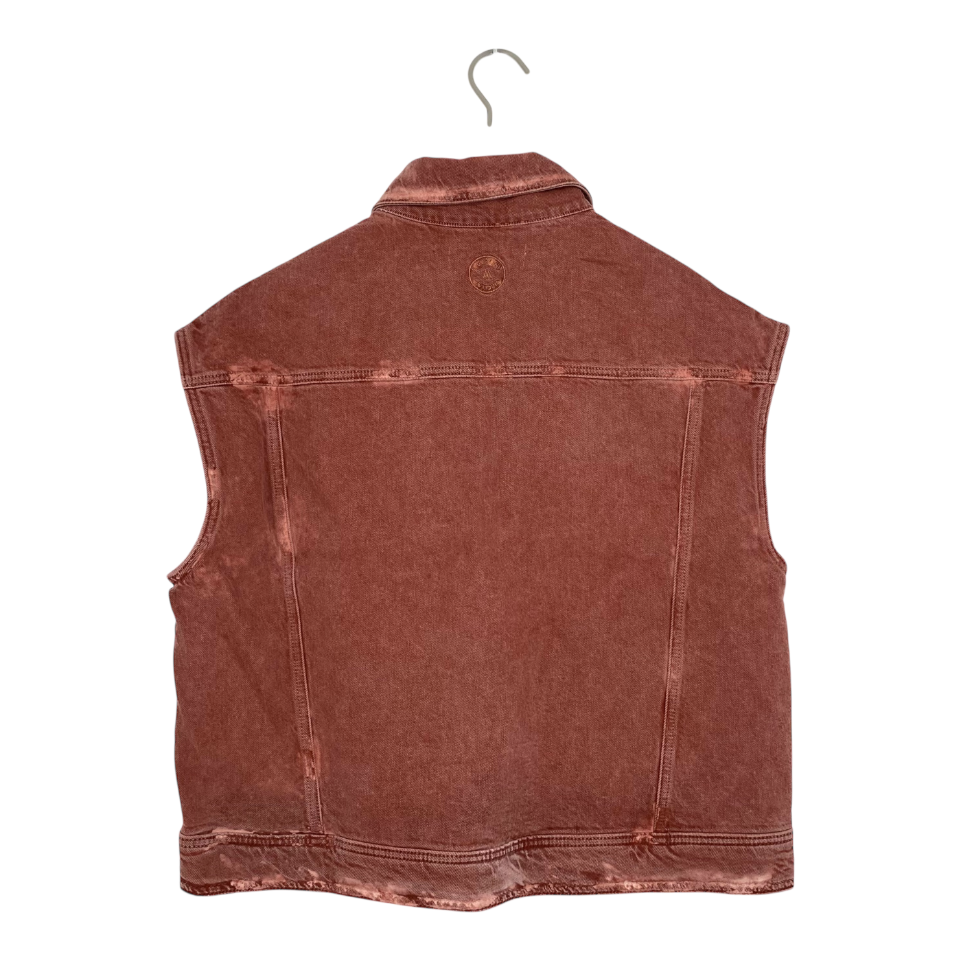 Mud Jeans vivian denim vest, brick | woman s