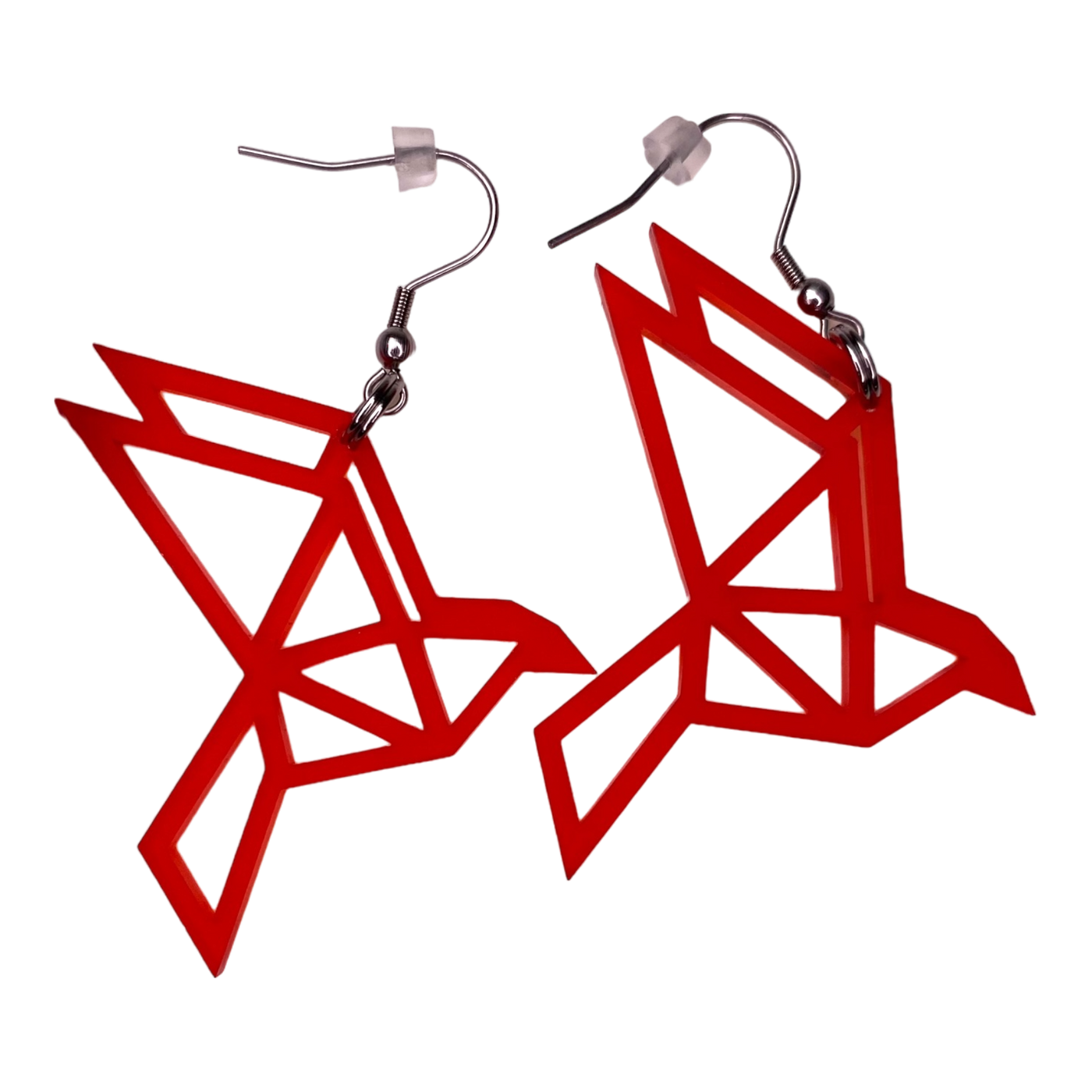 Yo Zen dove earrings, red