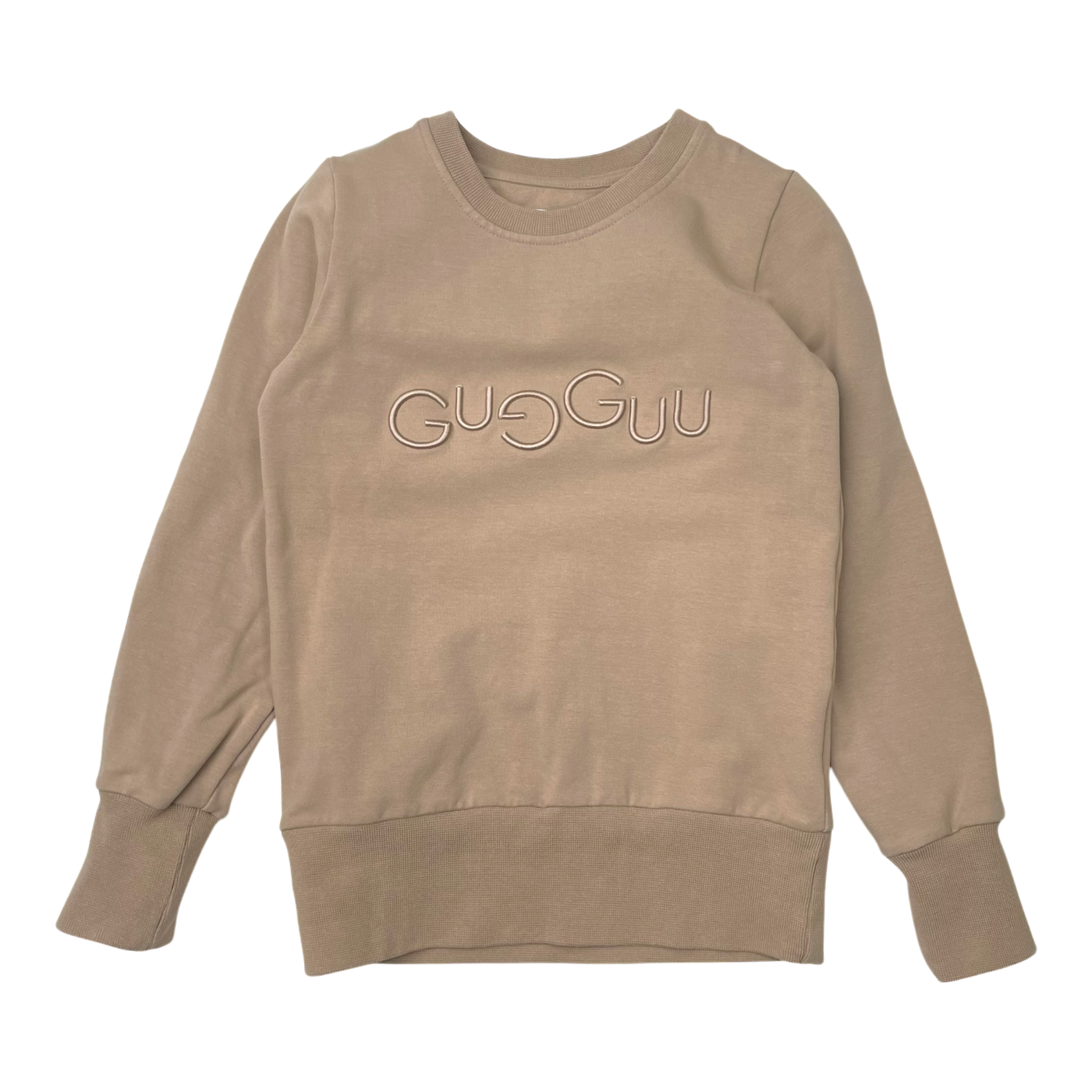 Gugguu logo sweatshirt, tan | 122cm