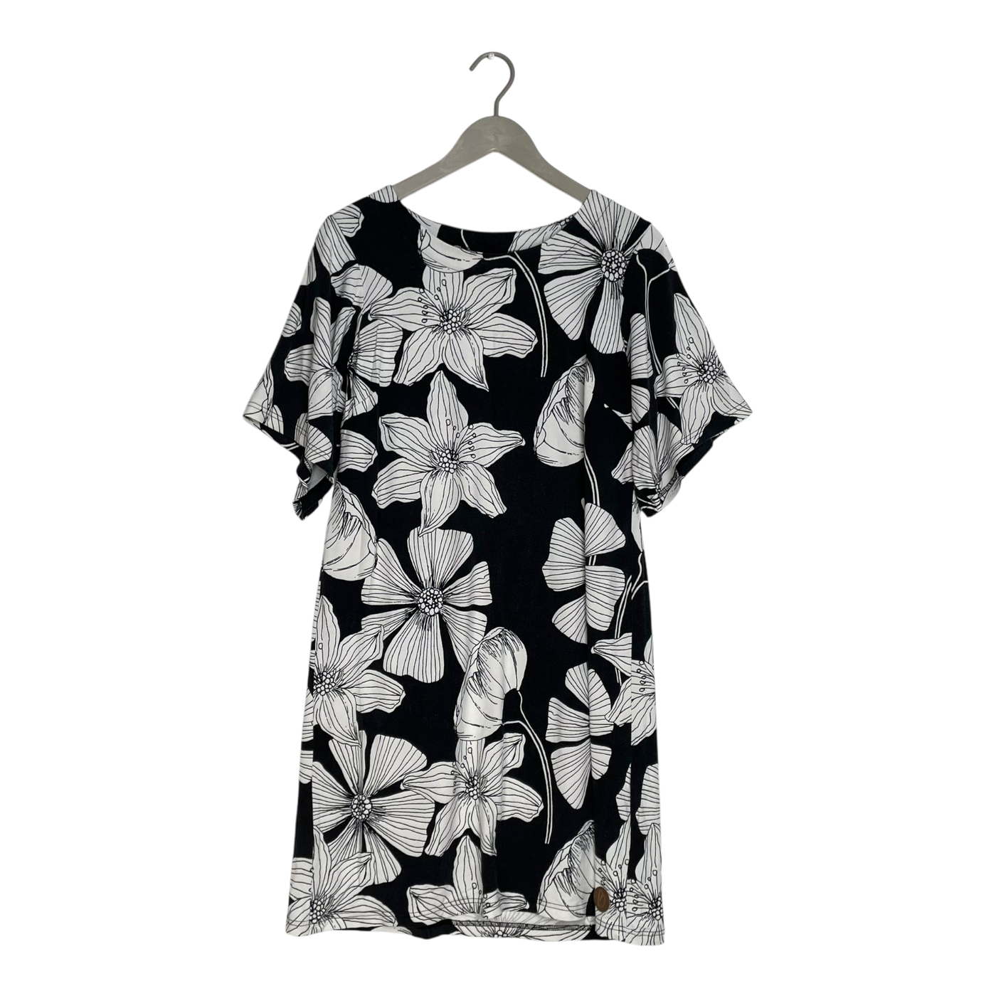 Blaa tricot dress, flower | woman M