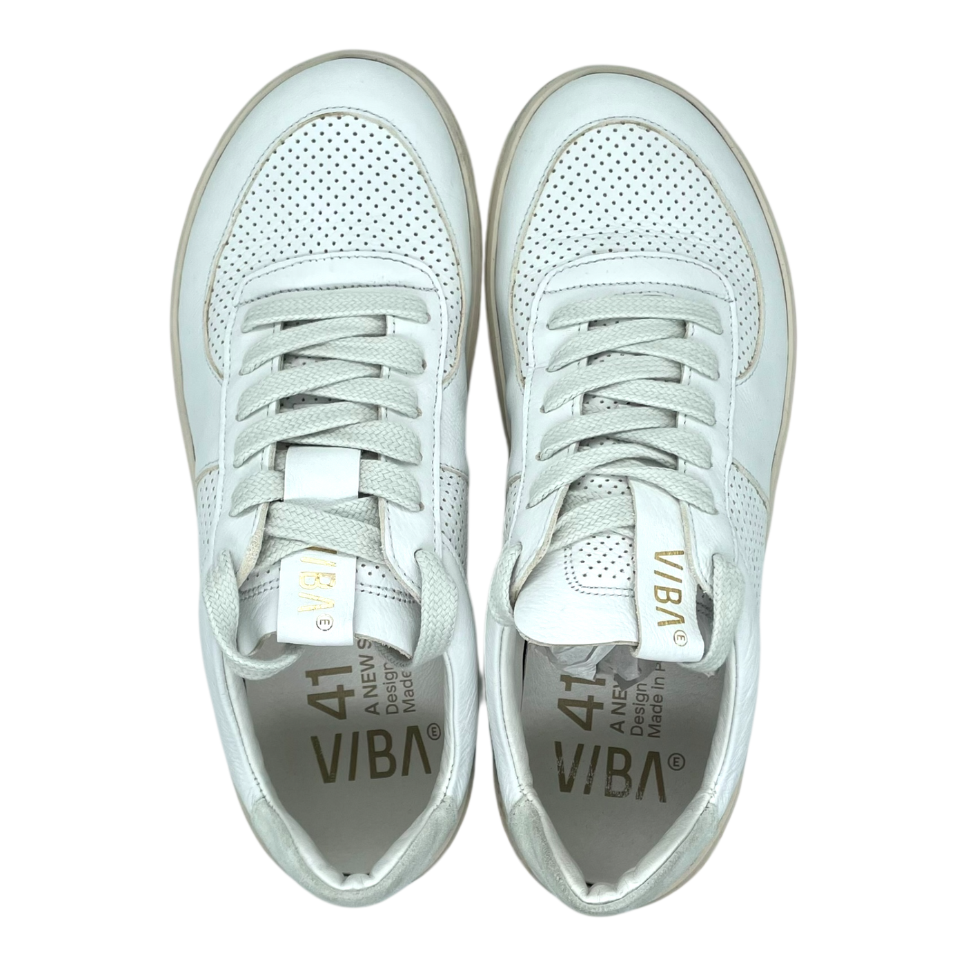 VIBAe London Bio leather sneakers, white | 41