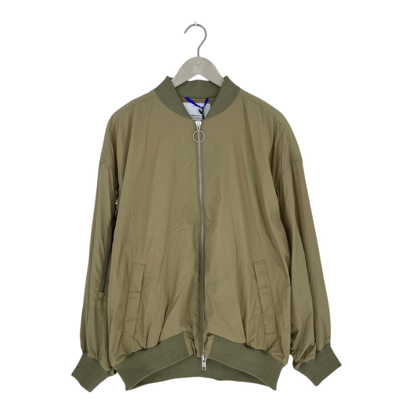 Embassy of Bricks and Logs jindo bomber jacket, tea green | unisex L